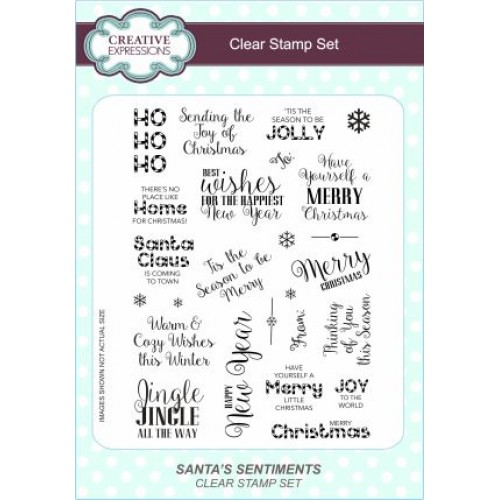 Santas Sentiments - Creative Expressions Clear Stamp Sets CEC772